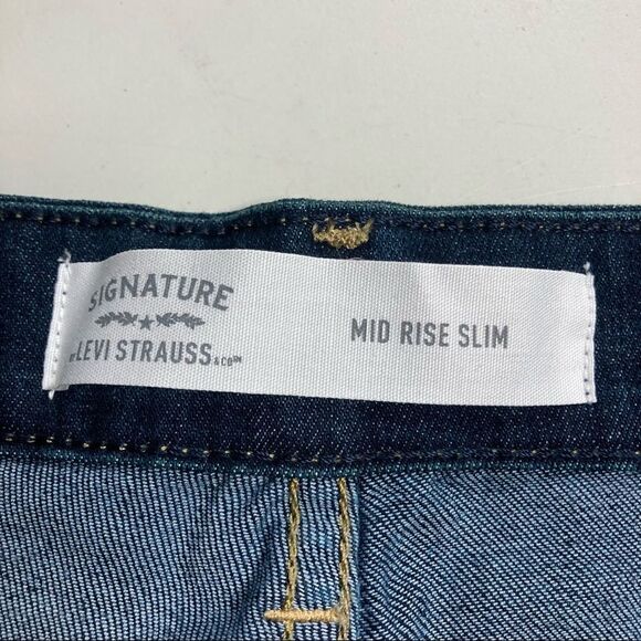 LEVI STRAUSS Signature Mid Rise Slim‎ Jeans Blue Size 16 M 33/30 New With Tags - Picture 11 of 11